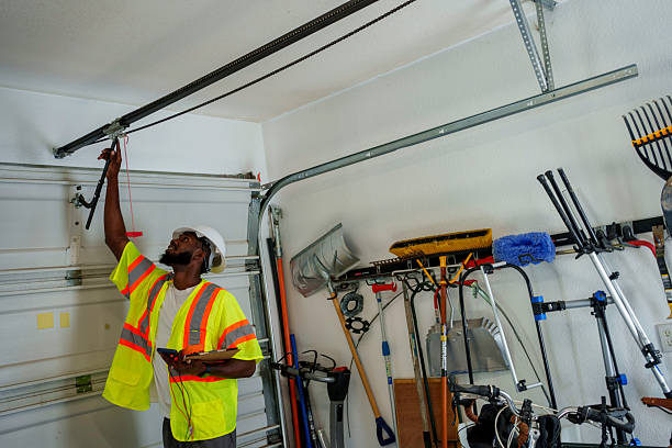 Professional Garage Door Panel Replacement technician working in Cortland, OH